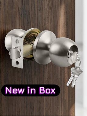 🚪🔑 BESTTEN Keyed Entry Door Knob with Lock – Satin Nickel